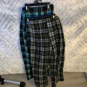 Set of two pairs flannel pajama pants